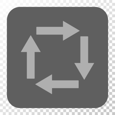 Dolaşım okları yuvarlak kare düğme