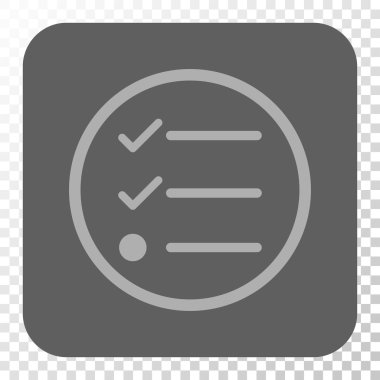 Denetim listesi yuvarlak kare düğme