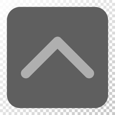 Yön yukarı yuvarlak kare düğme