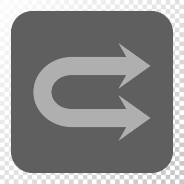 Çift sağ ok yuvarlak kare düğme