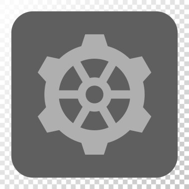 Dişli yuvarlak kare düğme