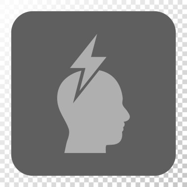 Baş ağrısı yuvarlak kare düğme