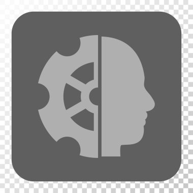 Akıl yuvarlak kare düğme