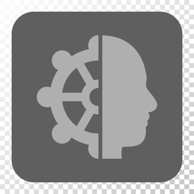 Akıl yuvarlak kare düğme