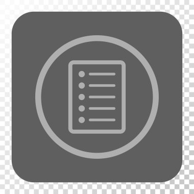 Liste sayfası yuvarlak kare düğme