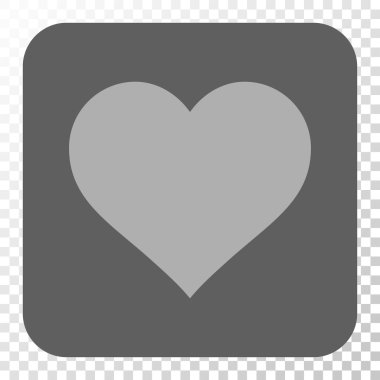 Aşk kalp kare düğme yuvarlak