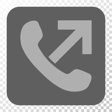 Çağrı giden yuvarlak kare düğme