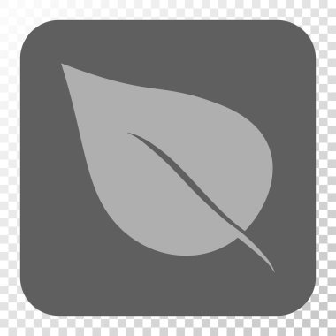 Bitki yaprak yuvarlak kare düğme