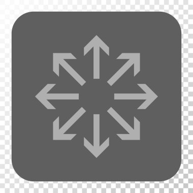 Radyal okları yuvarlak kare düğme