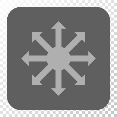 Radyal okları yuvarlak kare düğme