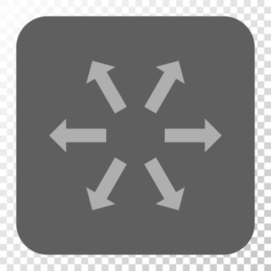 Radyal okları yuvarlak kare düğme