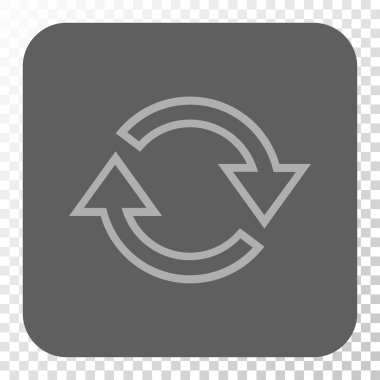 Yenile okları yuvarlak kare düğmesi