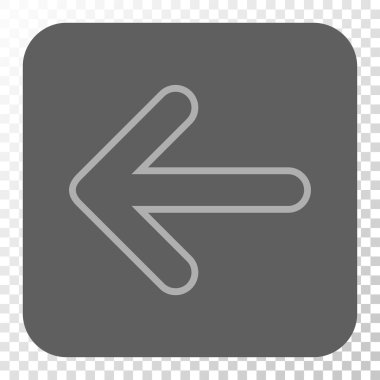 Yuvarlak ok sol yuvarlak kare düğme