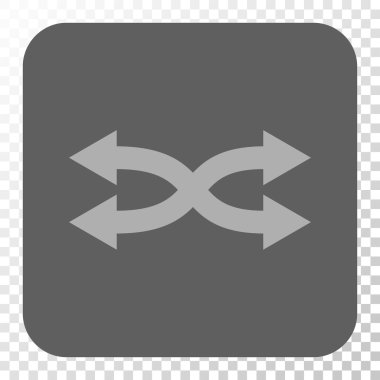 Shuffle okları yatay yuvarlak kare düğme