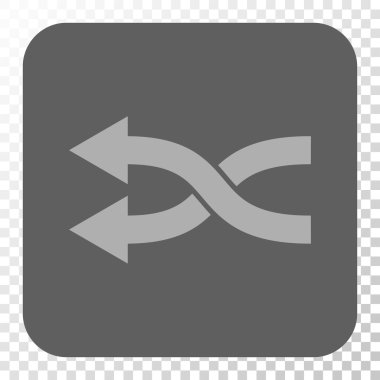 Shuffle oklar sola yuvarlak kare düğme