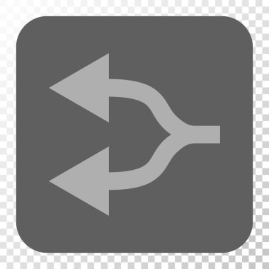 Split oklar sola yuvarlak kare düğme