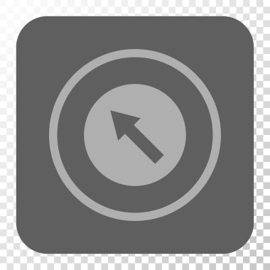 Yuvarlak yukarı-sol ok yuvarlak kare düğme