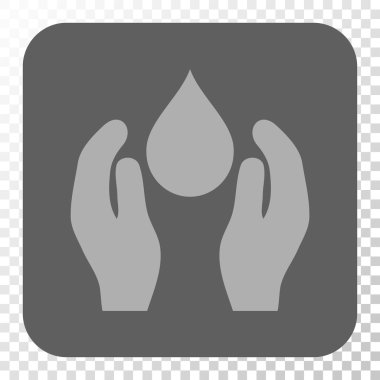 Su bakımı yuvarlak kare düğme