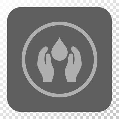 Su bakımı yuvarlak kare düğme