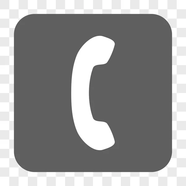 Receptor de teléfono Redondeado Botón cuadrado — Archivo Imágenes Vectoriales