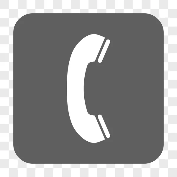 Bouton carré arrondi de récepteur de téléphone — Image vectorielle