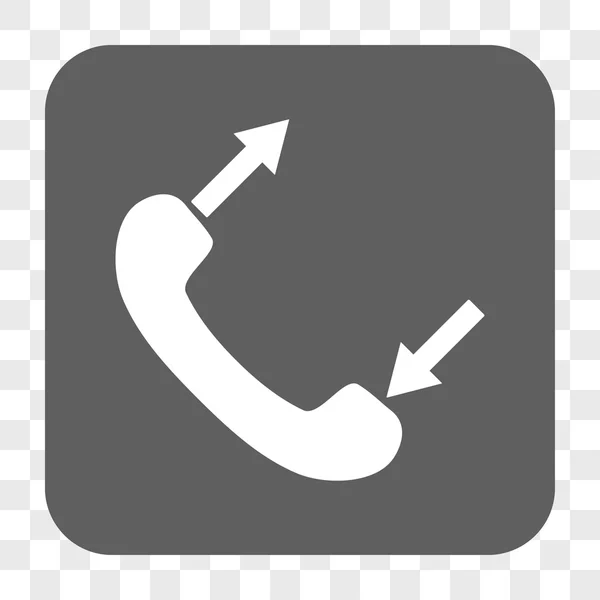 Telefone Falando arredondado botão quadrado — Vetor de Stock