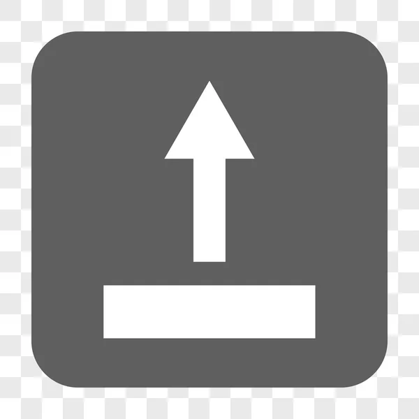 Runden quadratischen Knopf hochziehen — Stockvektor