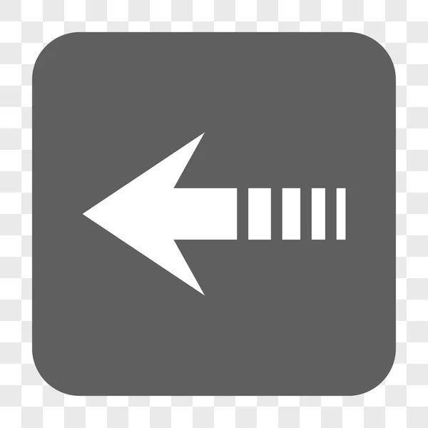 Stuur links afgerond vierkante knop — Stockvector