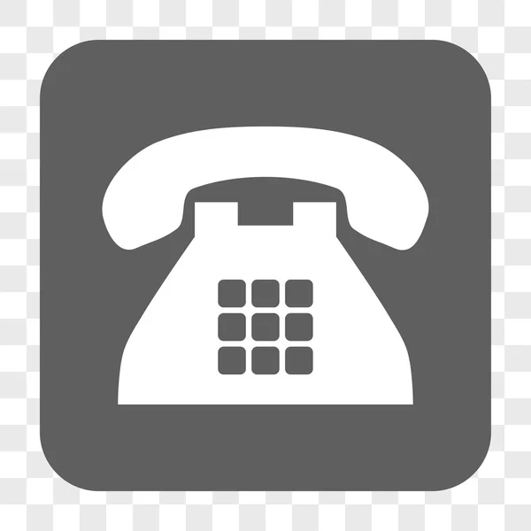 Tone telefone arredondado botão quadrado — Vetor de Stock
