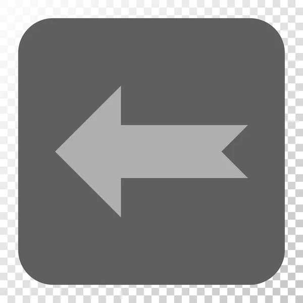 Seta esquerda arredondado botão quadrado — Vetor de Stock