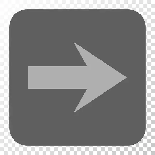 Flecha derecha redondeada botón cuadrado — Archivo Imágenes Vectoriales