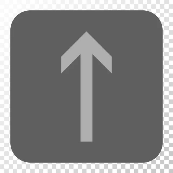 Flèche vers le haut arrondi bouton carré — Image vectorielle