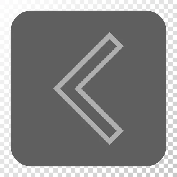 Arrowhead botão quadrado arredondado esquerdo —  Vetores de Stock