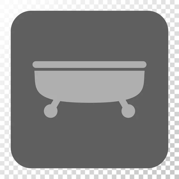 Banheira arredondada botão quadrado —  Vetores de Stock
