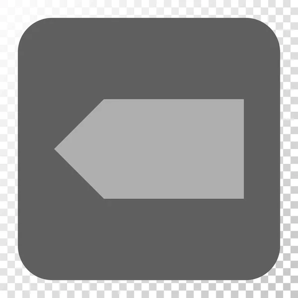 Richting links afgerond vierkante knop — Stockvector