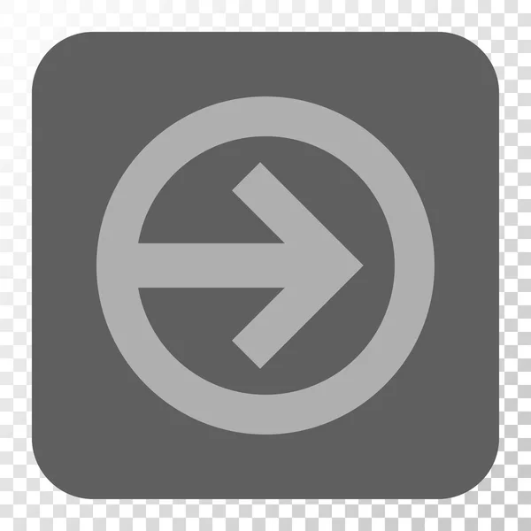 Dirección Botón cuadrado redondeado derecho — Vector de stock