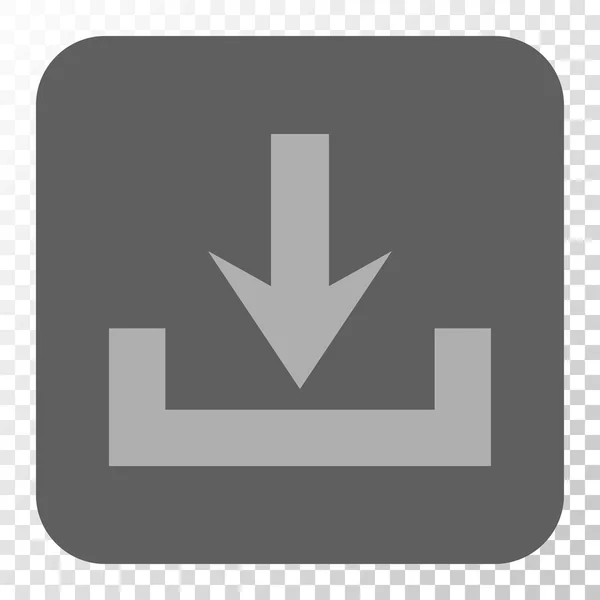 Звантаження Закруглена кнопка квадрата — стоковий вектор