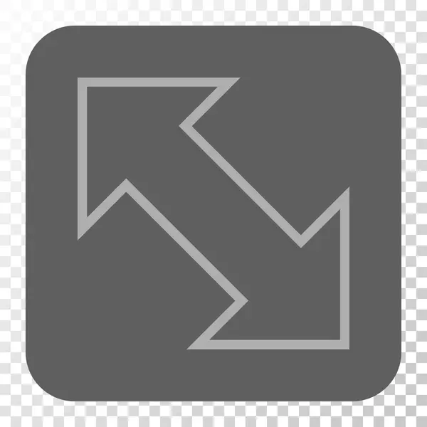 Diagonal wymiany zaokrąglone kwadratowy przycisk — Wektor stockowy