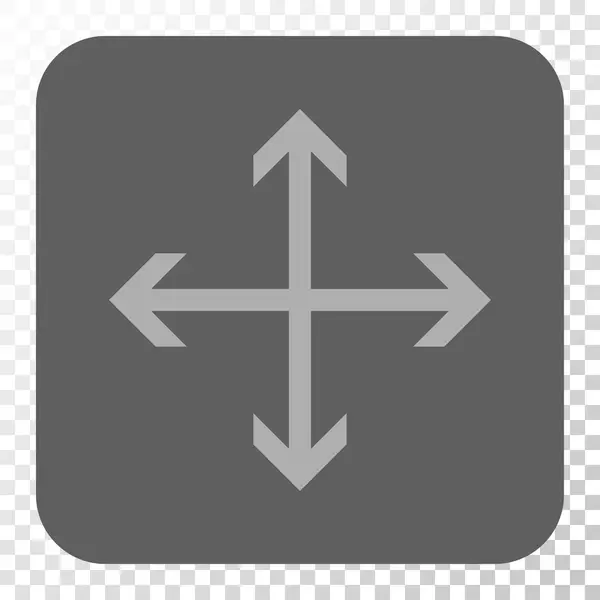 Кнопка Expand Arrows Rounded Square — стоковый вектор