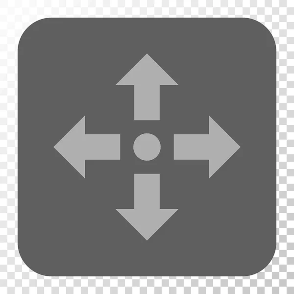 Кнопка Expand Arrows Rounded Square — стоковый вектор