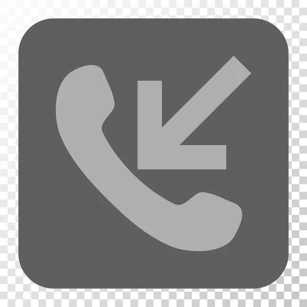 Botón cuadrado redondeado de llamada entrante — Vector de stock