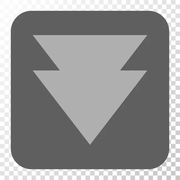 Mover hacia abajo botón cuadrado redondeado — Archivo Imágenes Vectoriales