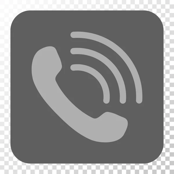 Telefoongesprek afgerond vierkante knop — Stockvector