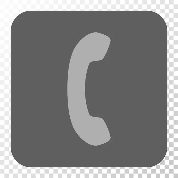 Bouton carré arrondi de récepteur de téléphone — Image vectorielle