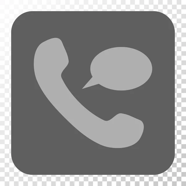 Telefon mesajı yuvarlak kare düğme — Stok Vektör