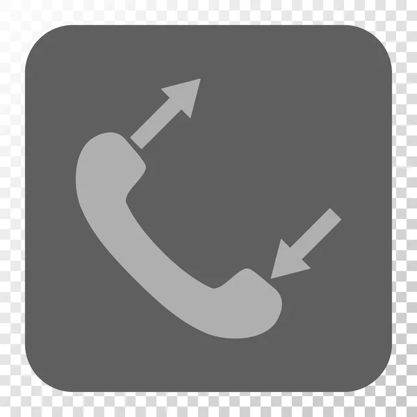 Konuşan yuvarlatılmış kare düğme telefon — Stok Vektör