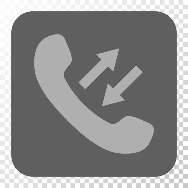 Téléphone parlant arrondi bouton carré — Image vectorielle