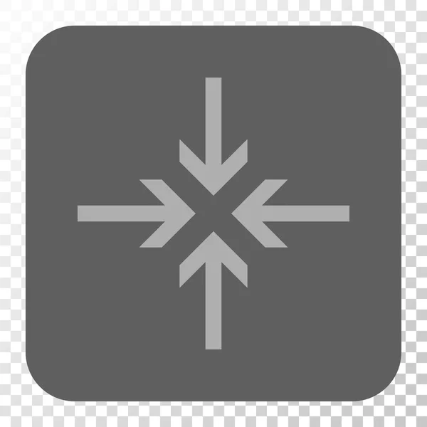 Réduire les flèches arrondi bouton carré — Image vectorielle