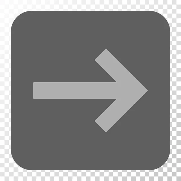 右矢印の丸い四角ボタン — ストックベクタ