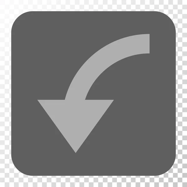 Обертати закруглену квадратну кнопку CCW — стоковий вектор